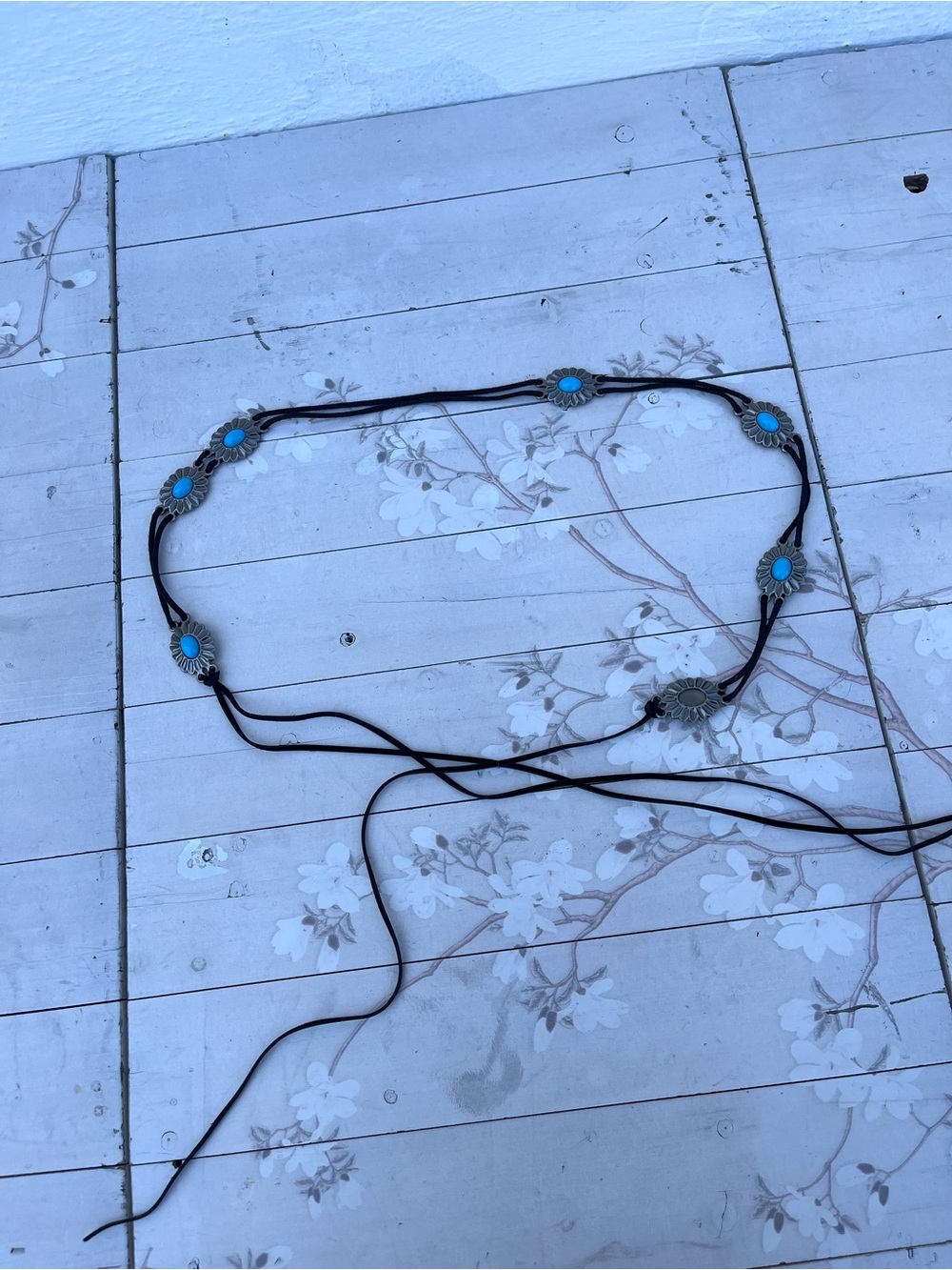 Turquoise Concho Western Tie Belt